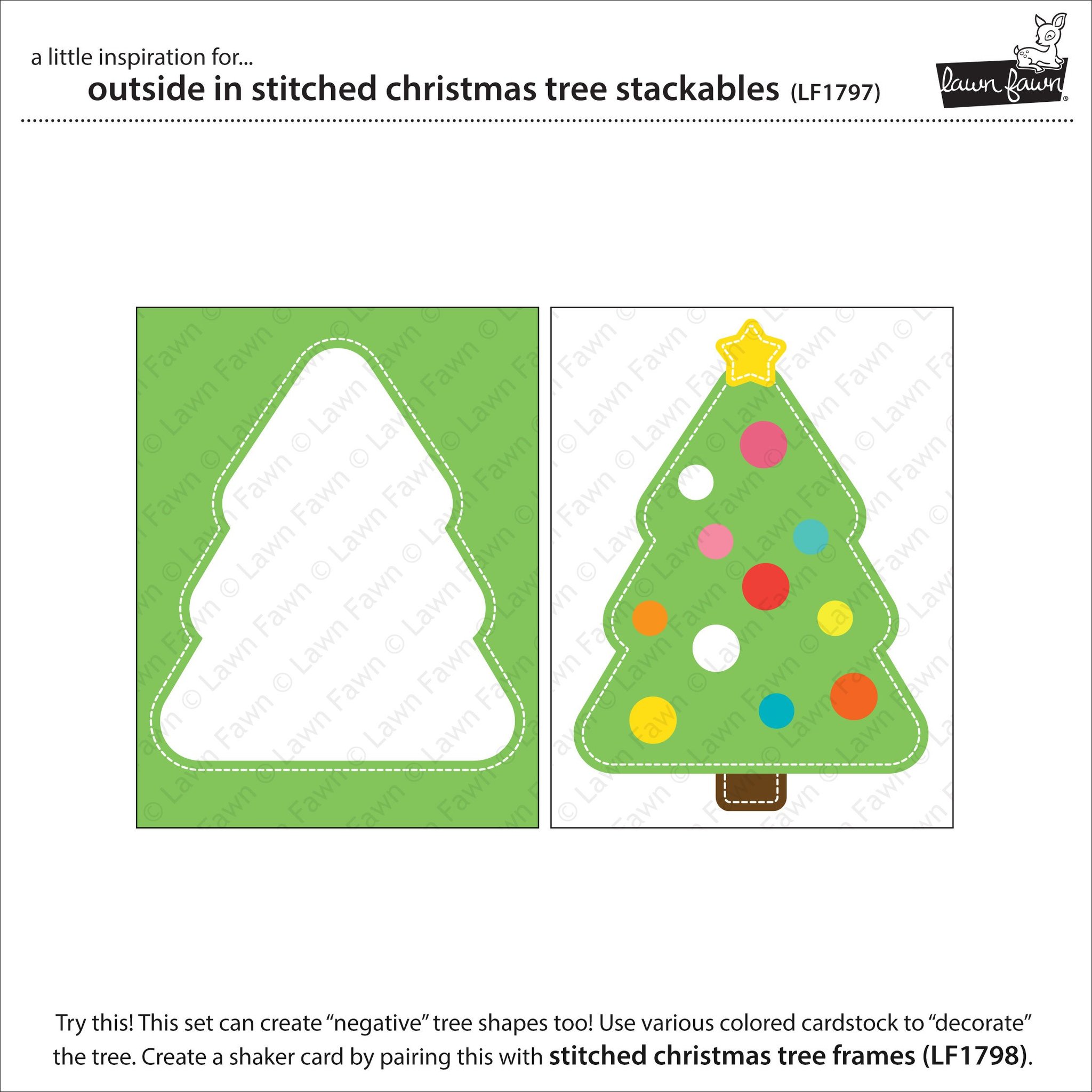 НОЖИ Lawn Cuts Custom Craft Die Stitched Christmas Tree Frames