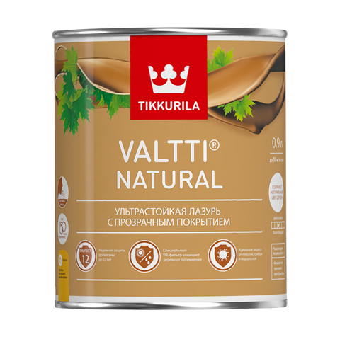 Tikkurila Valtti Natural/Тиккурила Валтти Натурал ультрастойкая лазурь с прозрачным покрытием