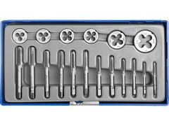 ЗУБР 18 предм., сталь 9ХС, набор метчиков и плашек в пластиковом боксе (28120-H18)