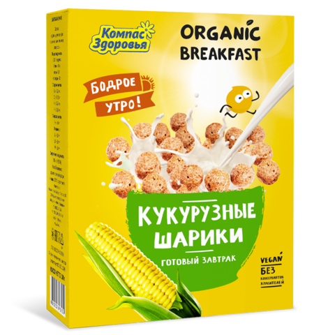 Кукурузные шарики, Компас Здоровья, 100 г