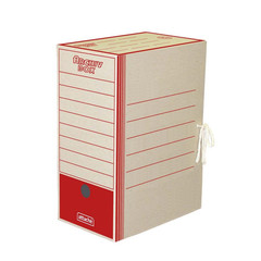 Короб архивный картон красный 325x260x150 мм