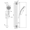 Gessi 47304#031 Gessi Emporio Emporio shower Штанга в комплекте с душевой лейкой легкой очистки, шланг 1,50 м, цвет: Chrome