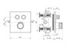 Ideal Standard A7302AA Смеситель встраиваемый с термостатом для душа, CERATHERM NAVIGO (308298)