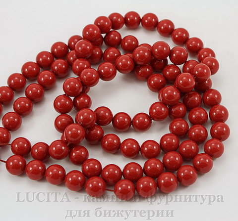 5810 Хрустальный жемчуг Сваровски Crystal Red Coral круглый 10 мм