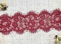 Кружево Французское, ш. 10,5 см, бордовый