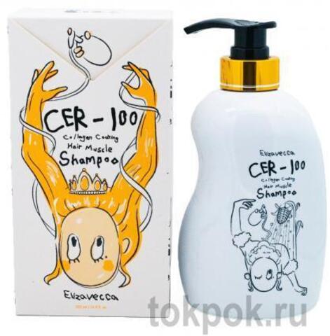 Шампунь для волос Elizavecca CER-100 Collagen Coating Hair Muscle Shampoo, 500 мл