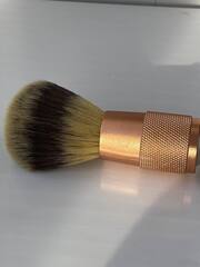 Помазок для бритья синтетика метал ручка розовое золото