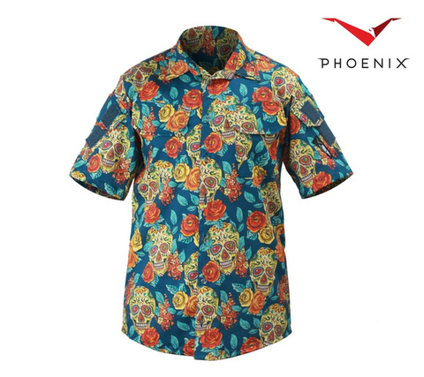 Рубашка Hawaii Феникс Phoenix цвет Santa Muerte