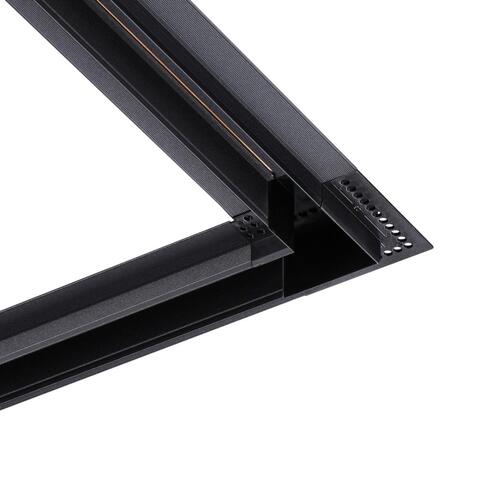 135280 SHINO NT24 174 черный Соединитель «L» токопроводящий для шинопровода в ГКЛ (для арт.135197; 135199) IP20 48V SMAL