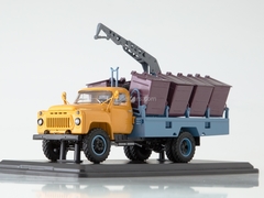 GAZ-53 M-30 Container garbage truck early yellow-blue 1:43 Start Scale Models (SSM)