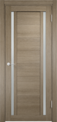 Межкомнатная дверь Берлин 06 ДО (Лакобель) / Цвет Дуб дымчатый / Остекление "Сатинато" / Двери Верда