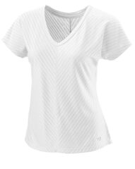 Женская теннисная футболка Wilson Training V-Neck II - white