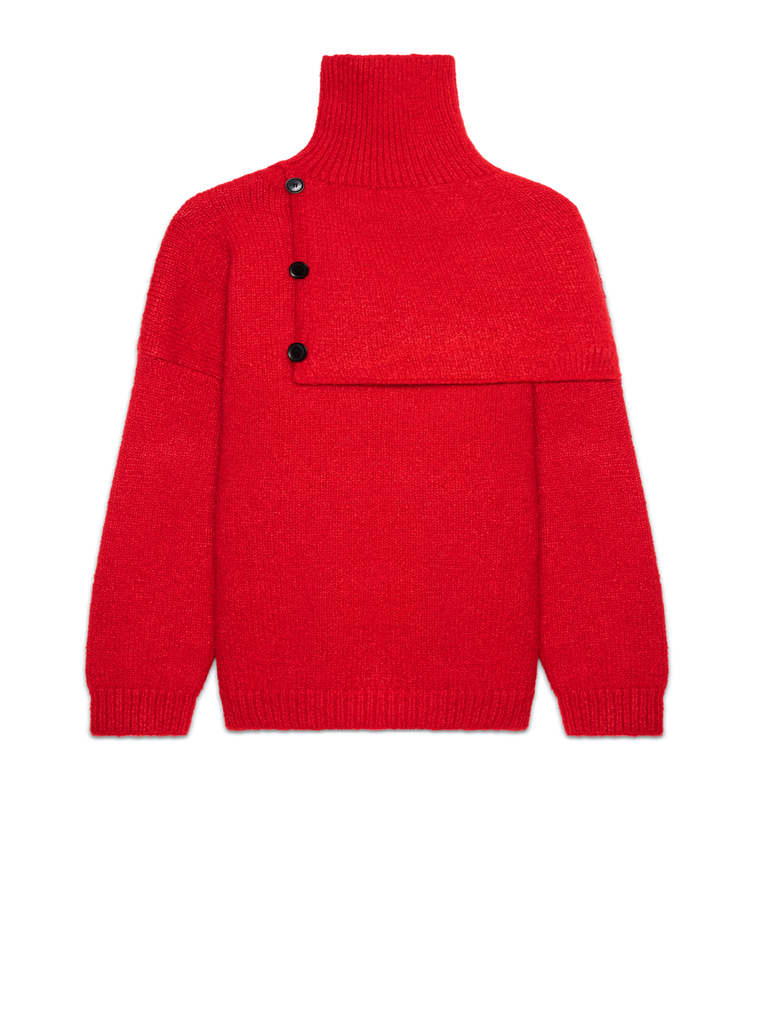 Красный свитер со съемным воротником-манишкой