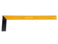 15-3-500 Угольник столярный металлический, основание+линейка, двусторонняя разметка в см, 500мм (РемоКолор)