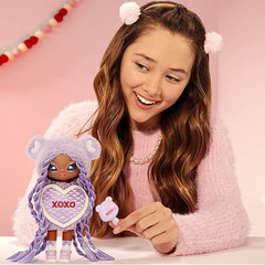 Валентинка На На На Сюрприз Ева Эвермор Лавандовый Мишка Тедди