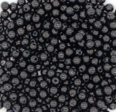 Бусины пришивные, Ø 6 мм, 50 гр, чёрный с серым оттенком