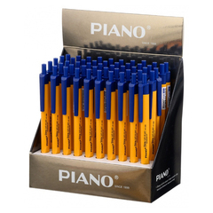 Ручка шариковая, масляная, автоматическая, Piano, синие чернила, оранжевый корпус, набор 50 шт