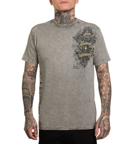 Affliction | Футболка двусторонняя мужская Wage Chaos Rev. Tee A27817 перед
