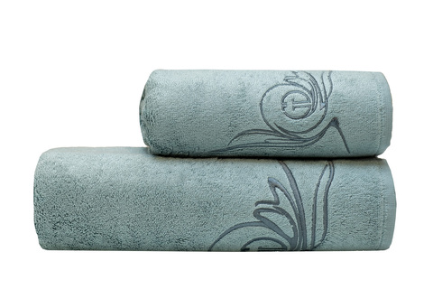 Полотенце 70х140 Garda Decor Лирика голубое