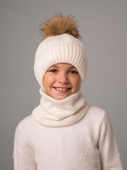 Комплект зимняя шапка+снуд