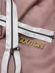 Молния металл, AM, на атласной тесьме, 4 мм, цвет 2101, белый