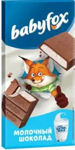 Шоколад Babyfox молочный 90г