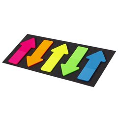 
          Флажки-закладки с клеевым краем, Alingar, "Стрелки", неон, 5 цв по 20 л, 25мм*45 мм, на черном фоне, европодвес