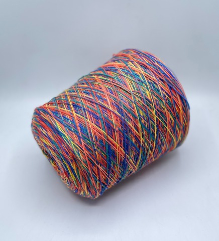 Бобинная пряжа (пр.Италия),Calinza, 420/100гр, 75% Шерсть, 25% Полиамид, цвет-Мультиколор(104). арт.36751