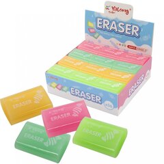 
          Ластик Yalong, синтетический каучук, прямоугольный, цвет ассорти, 40*25*12 мм, "Леденцы"