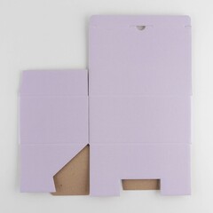 Коробка самосборная одиночная Прямоугольник, 15*22*10 см, Лавандовый, 1 шт.
