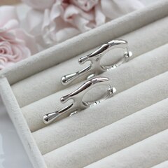 Швензы 36*20 мм с французским замком, родий, Ш139