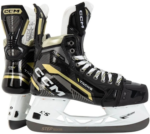 Коньки CCM TACKS AS-V PRO SR 9 REGULAR с лезвиями STEP BLACKSTEEL