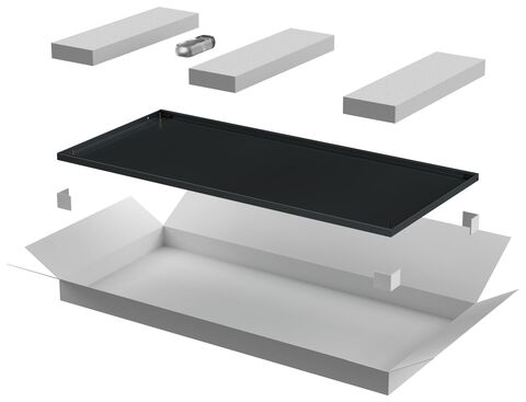 ITK LINEA N Дверь металлическая 600мм шкафа 28U чер.