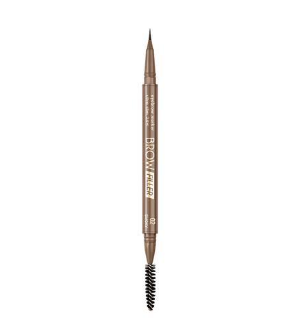 LuxVisage Маркер для бровей LUXVISAGE BROW FILLER ultra slim 24H 02 smoky 3г