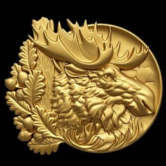 Силиконовый молд Лось (медальон) № 0473