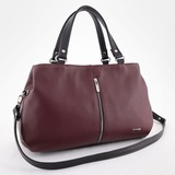 Сумка Саломея 198 наппа бордо + черный