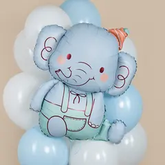 Фигура гелиевая Слоник в колпачке Голубой