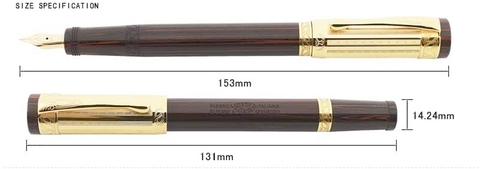 Ручка перьевая Aurora Umberto Nobile Dark-Brown & Vermeil Gold, F (AU-950F)
