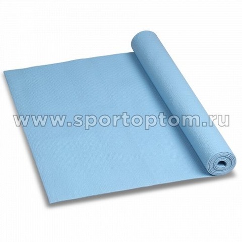 Коврик для йоги и фитнеса INDIGO PVC 173*61*0,6 см Голубой