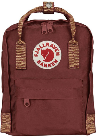 Картинка рюкзак городской Fjallraven Kanken Mini 326-908  Ox Red-Goose Eye - 3