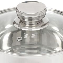 Кастрюля нерж, 2.9 л, с крыш, Daniks, Стандарт-PR, SD-18-2, индукц