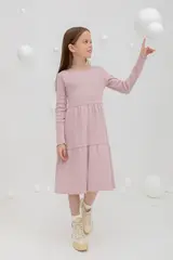 платье  для девочки  КР 5820/розовый лед к407