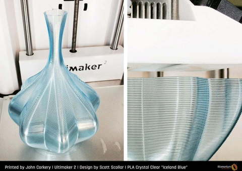 Пластик для 3D-принтера Fillamentum PLA Crystal Clear Iceland Blue