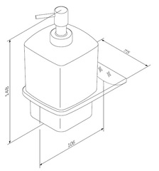 Стеклянный диспенсер для жидкого мыла с настенным держателем  AM.PM INSPIRE 2.0  - A50A36900