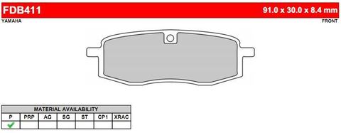 FDB411P Тормозные колодки дисковые MOTO, блистер 2 шт