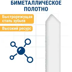 Пилки для лобзика по стали ПРАКТИКА тип T718GF 185 x 160 мм, для сэндвич панелей, BIM (2шт (777-116)