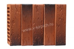 Кирпич лицевой Воротынский одинарный красный, флеш руст