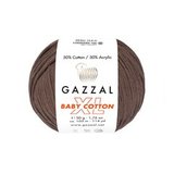 Пряжа Gazzal Baby Cotton XL 3455 какао