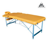 Массажный стол DFC NIRVANA, Elegant LUXE, 186х70х4 см, алюм. ножки, цвет горчичный (Mustard) фото №1