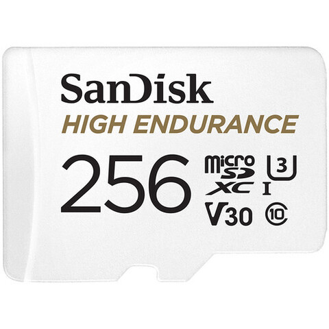 Карта памяти SanDisk 256GB High Endurance microSDHC + SD Adapter White